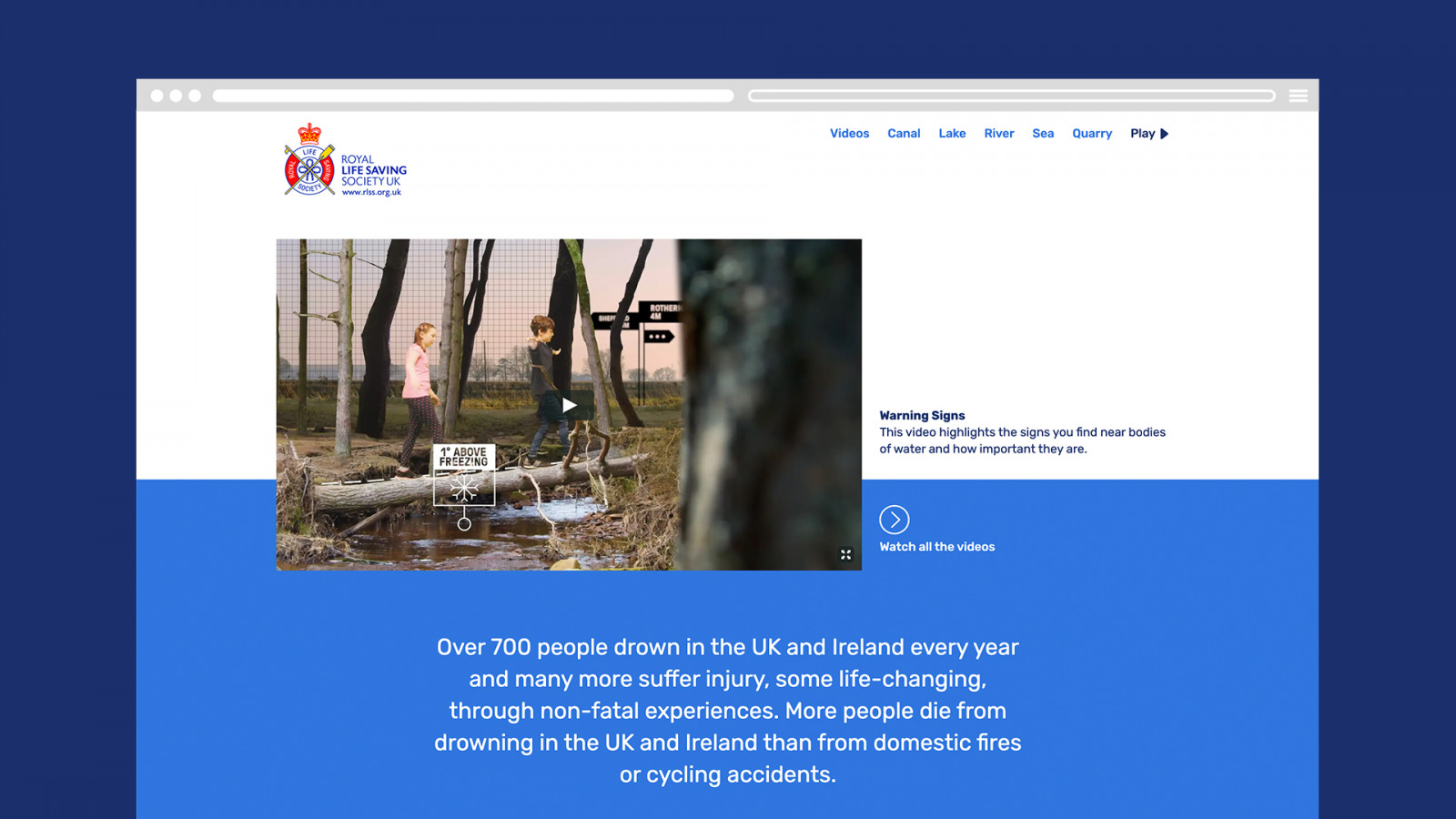 Royal Life Saving Society – website -  image for Royal Life Saving Society project